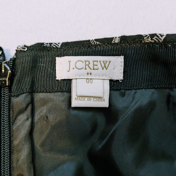 J. Crew Black and Silver Zebra Print Mini Skirt Size 00 - Picture 5 of 5